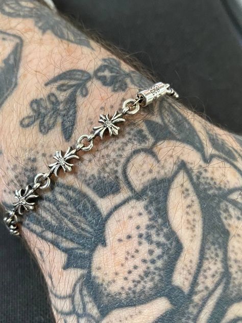 Chrome Hearts Bracelet Men, Chrome Hearts Earring Men, Chrome Bracelet, Chrome Heart Bracelet, Chrome Heart Jewelry, Chrome Heart Rings, Chrome Hearts Men, Men Bracelet Design, Chrome Hearts Chain