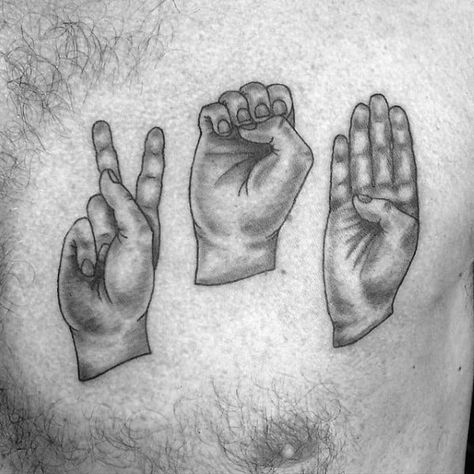 Sign Language Tattoo, Communication Ideas, College Finals, How To Make Signs, Tattoo Designs For Men, Ink Ideas, Back To School Activities, Top 40, Tattoo Designs Men