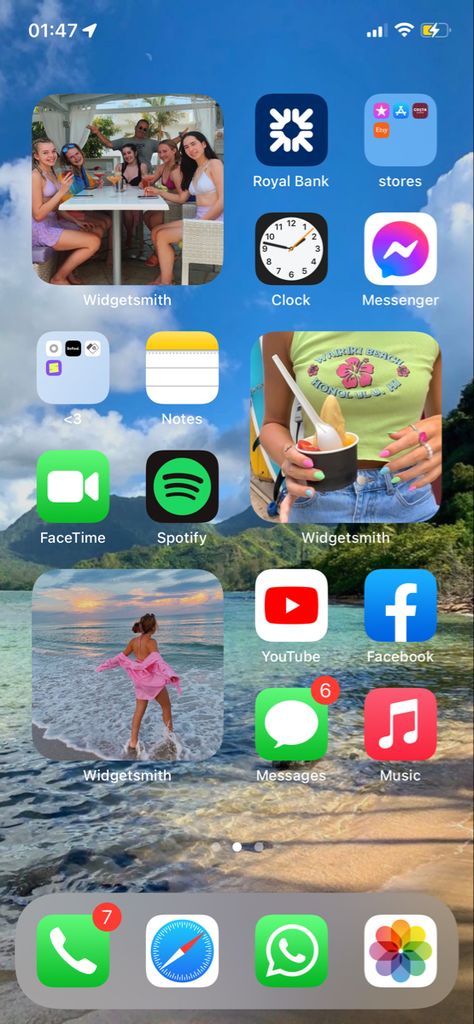 Widgets Summer, Layout Homescreen Ideas, Iphone Layout Homescreen Ideas, Beach Vibes Aesthetic, Summer Homescreen, Widget Homescreen, Iphone Layout Homescreen, Homescreen Organization, Phone Organisation