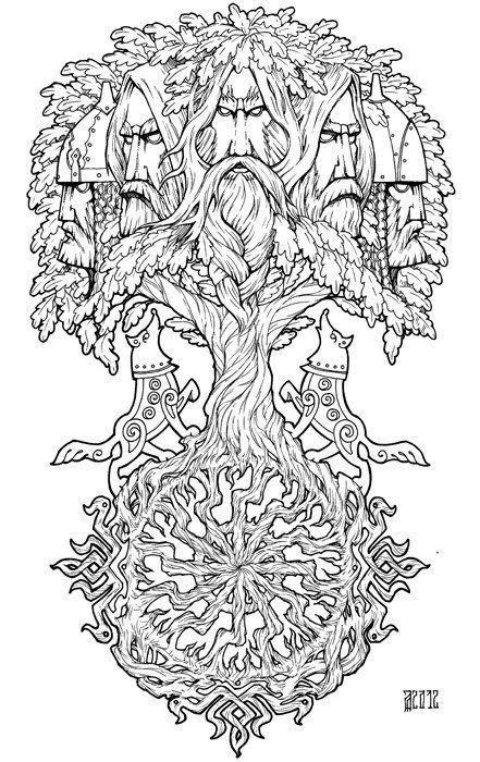 Arte Viking, Tattoo Tree, Symbole Viking, Theme Tattoo, Norse Tattoo, Nordic Tattoo, Tree Of Life Tattoo, Celtic Tree Of Life, Celtic Tattoos