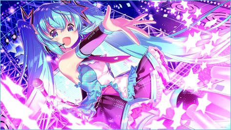 Wallpapered Entry, Miku Chan, Miku Hatsune Vocaloid, Miku Vocaloid, Japon Illustration, Sailor Moon Art, Beautiful Music, Cute Anime Wallpaper, Anime Music