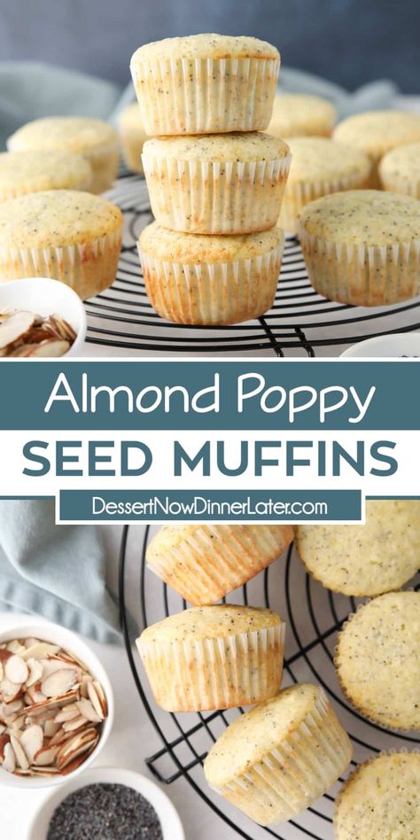 Almond Poppy Seed Muffins, Almond Poppyseed, Almond Poppyseed Muffins, Poppyseed Muffins, Seed Muffins, Poppy Seed Muffins, Almond Flavor, Muffin Recipe, Poppy Seed