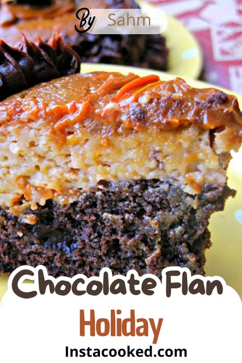 Try this delicious Holiday Chocolate Flan recipe! A perfect blend of chocolate cake and creamy flan, easy to make and ideal for festive gatherings. Ready in under an hour! Chocolate Flan Recipe, Creamy Flan, Flan Recipe Easy, Chocolate Flan, Fruity Treats, Flan Recipe, Holiday Chocolate, Chocolate Delight, Best Comfort Food