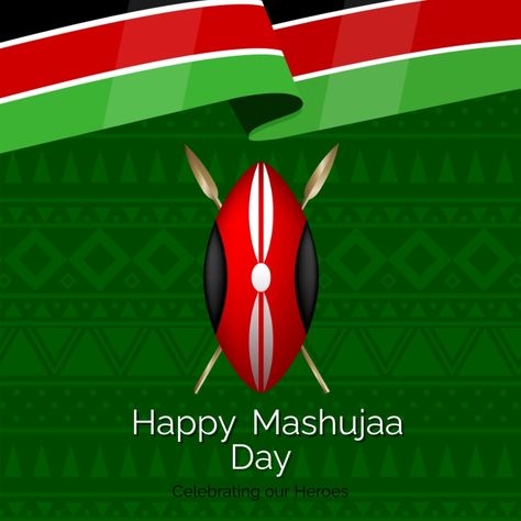 Mashujaa Day Poster, Mashujaa Day Kenya, Kenyan Flag, Pretty Phone Wallpaper, Event Flyers, Holiday Flyer, Online Ads, Kenya, Background Design