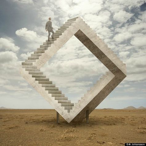 7 Mind-Bending Tributes To MC Escher, By Erik Johansson Erik Johansson, Escher Art, Quilt Modernen, Mc Escher, Surreal Photos, Stair Case, Surrealism Photography, Illusion Art, Photo Images