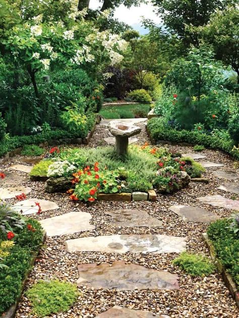 21 Inspiring Ideas For The Ultimate Garden Paths And Walkways Pea Gravel Patio, Gravel Patio, Flagstone Patio, Gravel Garden, Garden Walkway, The Secret Garden, Garden Pathway, Side Yard, Gorgeous Gardens