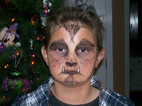 daughter's werewolf makeup Werewolf Face Paint, Werewolf Costume Kids, Werewolf Face, Werewolf Makeup, Wolf Makeup, Werewolf Halloween, Halloween Werewolf, Werewolf Costume, Makeup 2017