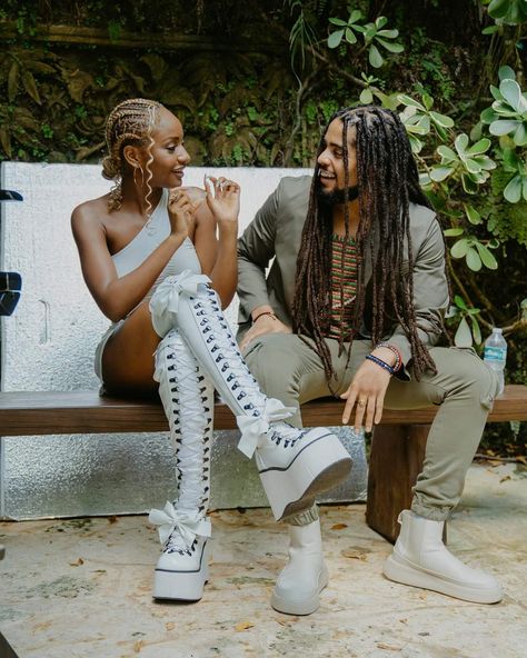 Skip Marley, Marley Family, Ebony Love, Beautiful Dreadlocks, Lion Mane, Jairzinho, Black Culture, Beautiful Couple, Shades Of Black