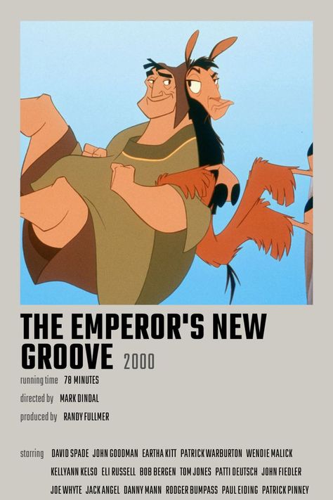 Movie Character Posters, Old Disney Movies, Emperor's New Groove, The Emperor's New Groove, Emperors New Groove, Movie Poster Wall, Best Disney Movies, New Groove, Indie Movies