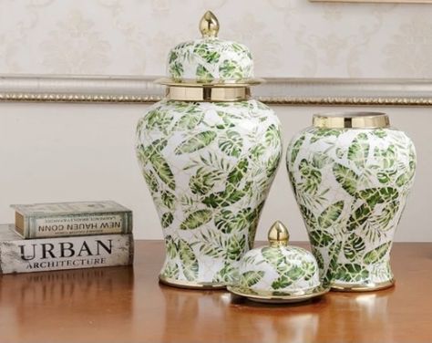 French Glam Decor, Ginger Jars Decor, Chinoiserie Lamp, Green Chinoiserie, Pink Chinoiserie, Chinoiserie Ginger Jars, Vase Tall, Chinoiserie Vase, White Ginger Jars