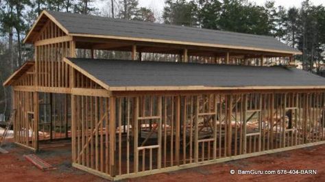 Shell Only Pole Barn - Have A Need For Just The Shell Of A Horse Barn? Homestead Rabbits, Diy Garden Shed, Diy Pole Barn, Pole Barn Ideas, Garden Shed Plans, Pole Barn Designs, Pole Barn Plans, Diy Horse Barn, Small Barns