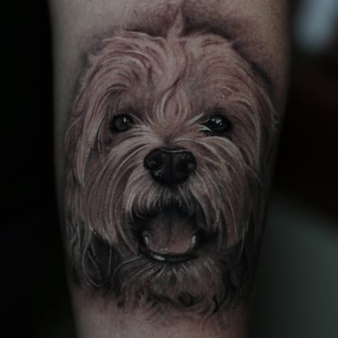 Fluffy Dog Tattoo, Yorkie Tattoos, Dogs Tattoos, Dog Tattoo Ideas, Love Yourself Tattoo, Tattoo Chest, Original Tattoos, Westie Dogs, My Energy