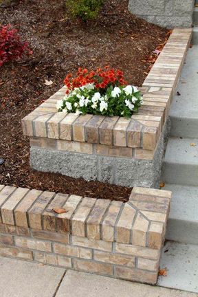 Brick Columns Driveway, Retaining Wall Bricks, Landscape Bricks, Brick Planter, Brick Garden Edging, Backyard Escape, Retaining Wall Blocks, Brick Columns, Planter Wall