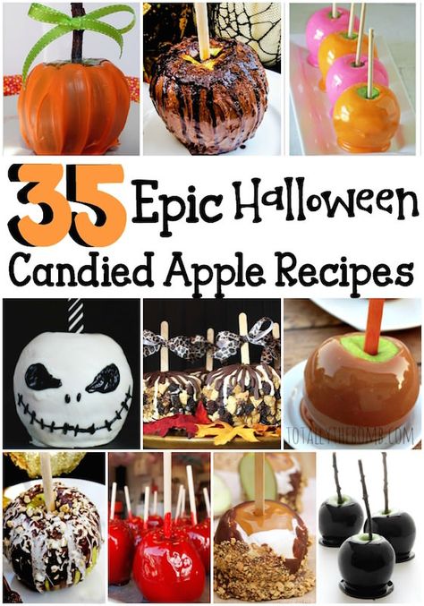 17 CREATIVE WAYS TO MAKE CANDY APPLES so good you won't want to share them with the kids! - Happy Hooligans Halloween Candy Recipes, Halloween Candy Apples, Gourmet Candy Apples, Candy Apple Recipe, Halloween Foods, Gourmet Candy, Epic Fail, The Bomb, Winter Recipes