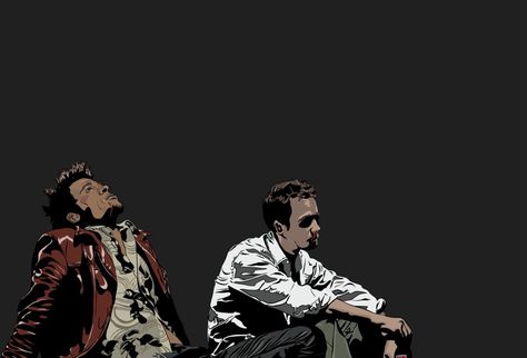 Fight Club Desktop Wallpaper by JASEighty6 Club Quote, Tyler Durden, Club Poster, Film Images, Karl Marx, Man Sitting, Pop Art Wallpaper, Images Esthétiques, George Orwell