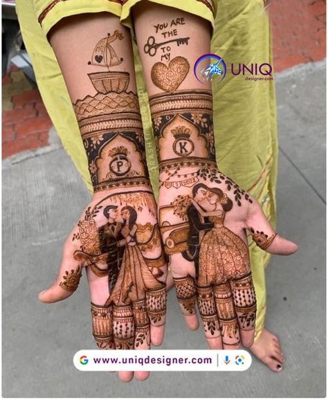 Mehndi Designs For Roka Ceremony, Mehndi For Roka, Housewarming Mehndi Design, Engegment Mehndi Simple, 25 Anniversary Mehndi Design, Enggament Mehandi, Engagement Mahendi Design Brides, Engagement Mehandi Idea, Anniversary Mehendi Designs