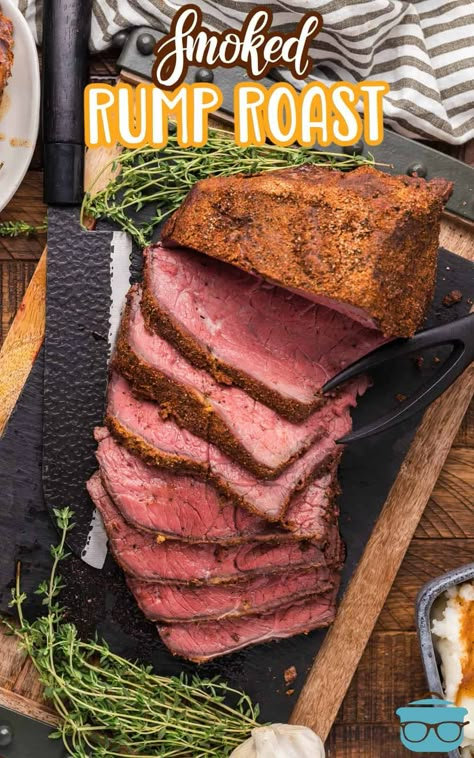 Smoked Rump Roast, Smoked Rump Roast Recipe, Smoked Roast Recipe, Smoked Beef Roast, Beef Rump Roast, Pellet Smoker Recipes, Rump Roast, Pellet Grill Recipes, Traeger Recipes