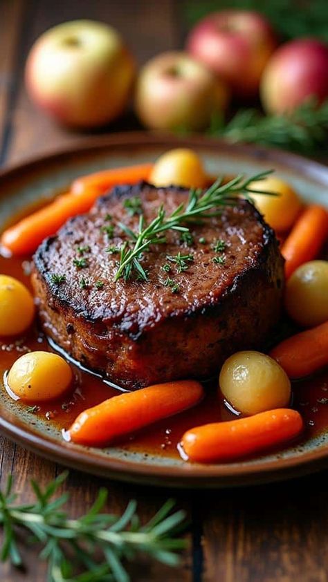 Apple Cider Braised Pot Roast With Carrots and Potatoes Pot Roast With Sweet Potatoes, Pot Roast With Carrots, Braised Pot Roast, Tender Pot Roast, Best Apple Cider, Hearty Casseroles, Carrots And Potatoes, Pot Roast Recipes, Seasonal Ingredients