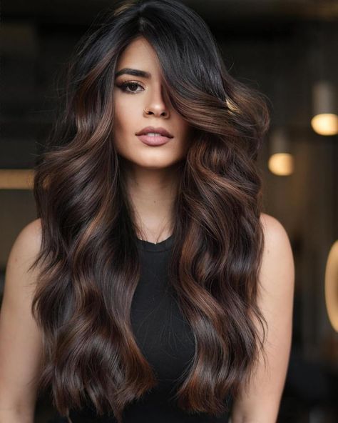 Dark Brown Hair Color Balayage, Rich Dark Brown Hair Color Balayage, Brown Hair Color Balayage, Rich Dark Brown Hair Color, Rich Dark Brown Hair, Balayage Dark, Dark Brown Hair Balayage, Black Hair Balayage, Color Balayage