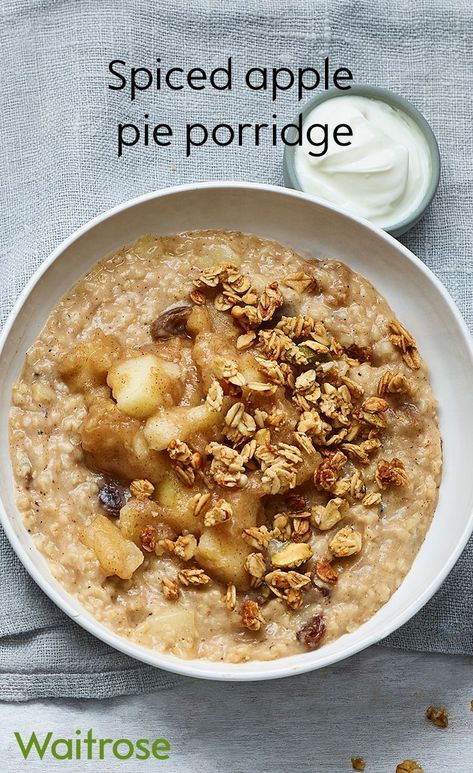 Stewed Apples Recipe, Apple Porridge, Morning Porridge, Porridge Toppings, Spiced Apple Pie, Stewed Apples, Waitrose Food, Porridge Recipes, Spiced Apples