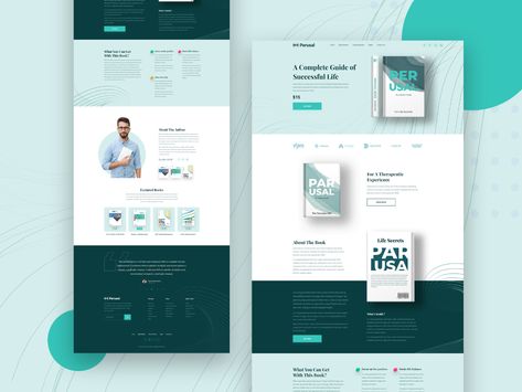 Perusal - Book Landing Page Template by AuburnForest on Dribbble Book Landing Page, Magazine Website Design, Magazine Website, Blog Website Design, White Books, Website Design Layout, Blog Website, Page Template, Landing Page Design