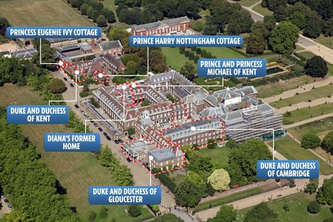 A host of royals live in the palace grounds Kensington Palace Apartments, Nottingham Cottage, Jack Brooksbank, Meghan And Harry, Palace London, Meghan Markle Prince Harry, Prince Harry And Meghan Markle, Harry And Meghan Markle, Princess Eugenie