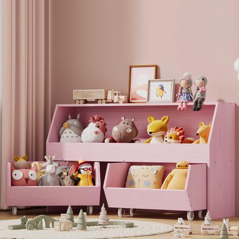 PRICES MAY VARY. 1 Girls Room Storage, Girls Bookshelf, Toddler Storage, Sister Bedroom, Dresser Tv Stand, Dresser With Tv, Girls Playroom, Bedroom Pink, Toddler Playroom