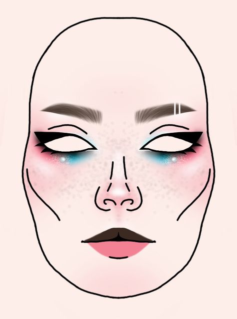 Trans Pride Makeup Ideas, Trans Flag Eye Makeup, Trans Eyeshadow, Pride Makeup Trans, Alt Pride Makeup, Trans Flag Makeup, Trans Pride Makeup, Eyeliner Alternative, Transgender Makeup