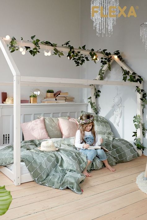 Big Girl Bedrooms, Toddler Girl Room, Kids Room Inspiration, Girl Bedroom Designs, Girl’s Room, Nursery Baby Room, Toddler Bedrooms, Bed Curtains, House Bed