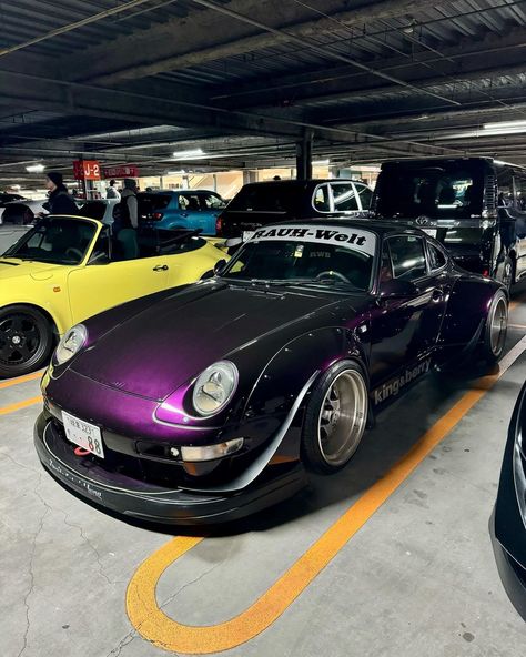 Midnight purple RWB Porsche at Tokyo Underground Car meet 💜🇯🇵 #rwb #rwbporsche #rwb964 #rauhwelt #rauhweltbegriff #rauhweltporsche #nakaisan #nakai #rwbnation #porsche #porsche911 #porsche964 #porscheclub #porscheclassic #porschemoment #porschelife #porschecarrera #porschedesign #porschelove #porschelovers #supercars #supercar #supercarage #supercarlifestyle #jdm #jdmcars #jdmgram #jdmnation #jdmculture #jdmlife Underground Car Meet, Tokyo Underground, Rwb Porsche, Midnight Purple, Car Meet, Fantasy Cars, Porsche Classic, Porsche 964, Porsche Carrera