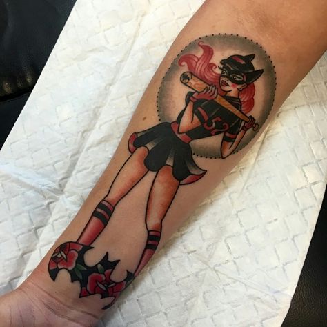 Kate kane batwoman dc bombshells traditional tattoo trailer trash tattoo chantelle666 Batwoman Tattoo, Piercing And Tattoo, Kate Kane, Dc Bombshells, Kathy Bates, Tattooed Woman, Women Tattoos, Tattooed Women, Article Design