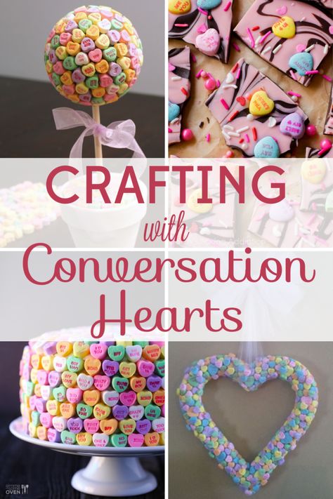 How Sweet! Valentine's Day Crafting With Conversation Hearts Candy Hearts Crafts, Conversation Hearts Crafts, Hearts Crafts, Quotes Valentines Day, Valentines Day History, Sweetheart Candy, Conversation Hearts Candy, Valentine's Day Crafts, Diy Valentine's Day Decorations