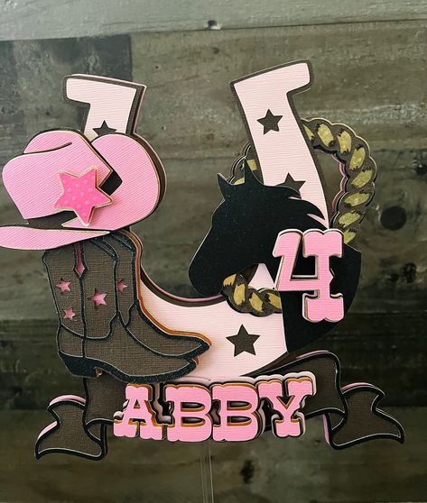 First Rodeo Cake, Rodeo Cake Topper, Cowgirl Cake Topper, Rodeo Cake, Cowgirl Birthday Cakes, Cowgirl Cake, Cowgirl Cakes, Rodeo Birthday Parties, Rodeo Birthday