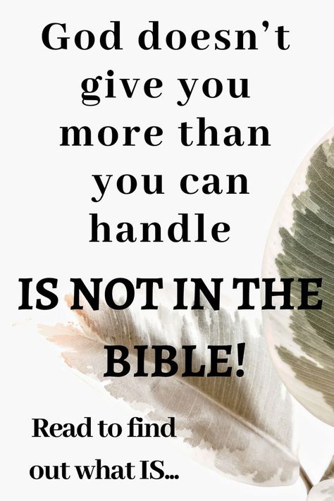 Does God Give Us More Than We Can Handle?  #encouragement #scripture #biblestudy Promise Of God, Encouraging Scripture Quotes, Encouragement Scripture, Promise Quotes, God Encouragement, Bible Journaling For Beginners, Women Images, Bible Studies For Beginners, Bible Topics