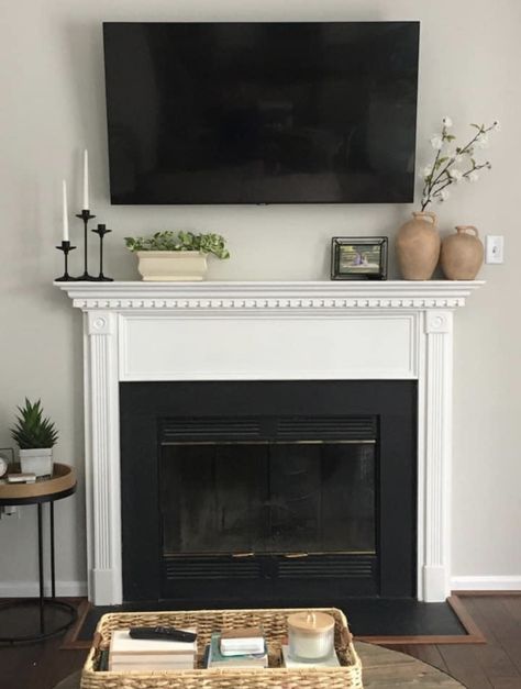 Mantel Decor Under Tv, Under Tv Mantle Decor, Mantel With Tv Decor, Mantel Decor With Tv Above, Year Round Mantle Decor, Tv Mantel, Under Tv Decor, Mantle Decor With Tv, Decor Under Tv