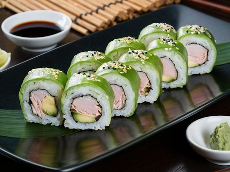 Cooking up Joy - Made with love: Turkey and Avocado Sushi Rolls: A Fusion Delight Avocado Rolls Sushi, Iraqi Cuisine, Avocado Sushi, Avocado Roll, Light Dinner, Cooking Turkey, Sushi Rice, Kids Recipes, Sushi Rolls