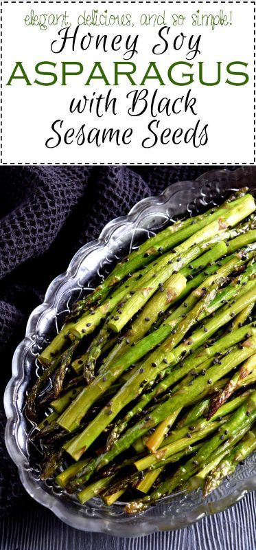 Sesame Recipes, Sesame Seeds Recipes, Honey Soy, Black Sesame Seeds, Veggie Delight, Wanting More, Black Sesame, Asparagus Recipe, Cooking Inspiration