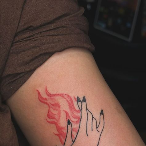 Flame Hand Tattoo, Hand Tattoo, Rise Above, Hand Tattoos, Tattoos, On Instagram, Design