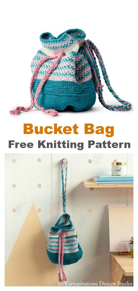 Linen Stitch Bucket Bag Free Knitting Pattern #freeknittingpattern  #knittingbag  #bucketbag  #totebag Bucket Bag Pattern, Tote Crochet, Knitting Bag Pattern, Wire Jewelry Patterns, Large Knitting, Knit Purse, Linen Stitch, Bag Pattern Free, Knitting Project Bag