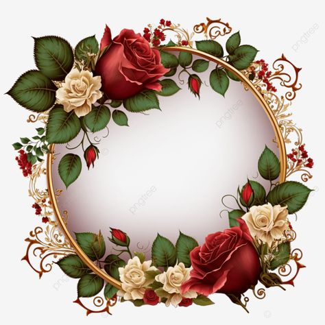 Rose Flower Frame, Rose Flower Png, Photo Frame Images, Love Rose Flower, Flower Frame Png, Hari Valentine, Photo Frame Design, Flower Texture, Cat Air