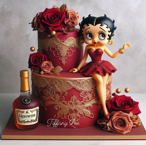 Betty Boop Cake, Betty Boop Cupcakes, Betty Boop Cakes Birthdays, Betty Boop Biscuit, Betty Boop Happy Birthday Gif, Betty Boop Birthday, Adult Birthday Cakes, Love Cake, Sweet Sixteen