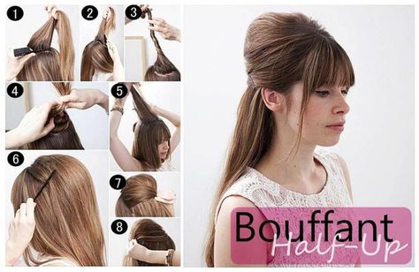 17 Vintage Hairstyles With Tutorials for You to Try - Pretty Designs 60s Hair Tutorial, Retro Hairstyle, Retro Hairstyles Tutorial, Vintage Ponytail, Retro Updo, Flapper Hair, Vintage Hairstyles Tutorial, 60s Hair, Side Braid Hairstyles