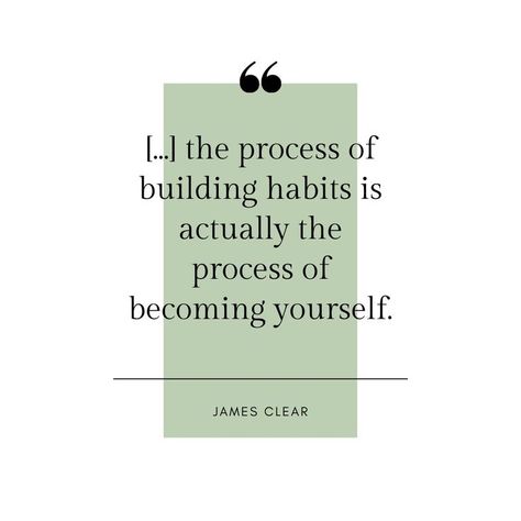 Lessons on "how habits shape your identity (and vice versa)" from James Clear's "Atomic Habits". Atomic Habits Quotes, Habits Quotes, Habit Quotes, James Clear, Atomic Habits, Vision Board Photos, Life Organization, Atom, Building