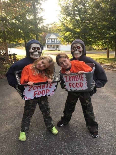 Zombie Food, Idea Video, Clever Halloween, Clever Halloween Costumes, Diy Costumes Kids, Costumes Kids, Zombie Costume, Scary Costumes, Food Kids