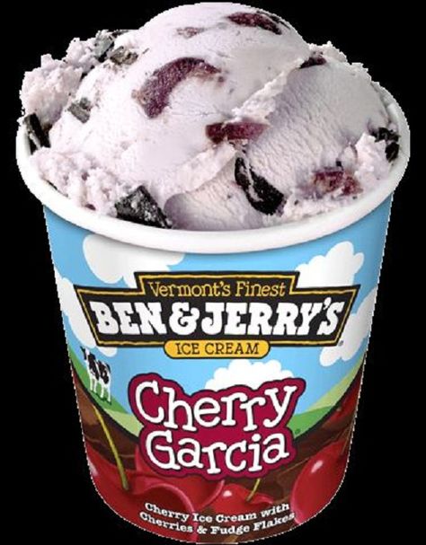 Ben & Jerry's CHERRY GARCIA ICE CREAM ** needs an ice cream maker ** photo & recipe courtesy of Ben & Jerry's Sorbet Flavors, Cherry Garcia Ice Cream, Ice Cream Names, Cherry Garcia, Hershey Syrup, Cherry Ice Cream, Premium Ice Cream, Cherry Desserts, Chunky Monkey