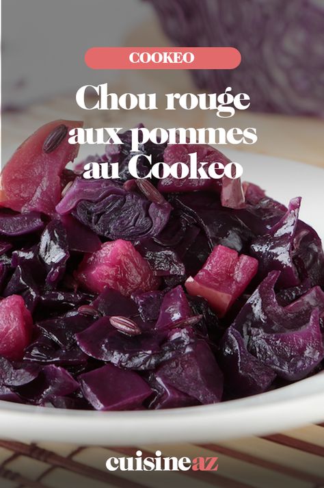 Cette recette sucrée salée de chou rouge aux pommes est à cuisiner au Cookeo.  #recette #cuisine #robotculinaire #cookeo #moulinex #sucresale #chourouge #pomme Cereal, Meat, Fruit