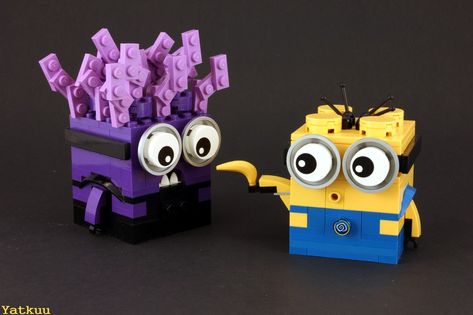 LEGO MOC Minions ! by Yatkuu | Rebrickable - Build with LEGO Build A Minion, Lego Minion, Yellow Minion, Lego Dragon, Lego Boards, Evil Minions, Lego Custom Minifigures, Amazing Lego Creations, Lego Mechs