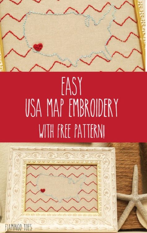 Embroidery Project Ideas, Map Embroidery, Blue Quilt Patterns, Embroidery Patterns Ideas, Summer Mantel, Chevron Background, Patriotic Quilts, Patterns Embroidery, Patriotic Holidays