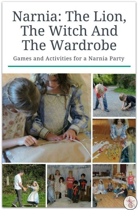 Narnia: The Lion, The Witch and The Wardrobe - #Narnia #NarniaParty #KidsParty #ChildrensParties Lion The Witch And The Wardrobe Activity, Narnia Room Transformation, Lion Witch And Wardrobe Activities, Lion Witch Wardrobe Activities, Chronicles Of Narnia Party Ideas, Lion The Witch And The Wardrobe Party, Lion Witch Wardrobe Party, Narnia Games, Narnia Tea Party