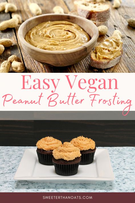 Peanut butter frosted cupcakes 30 Minute Desserts, Vegan Chocolate Recipes, Cake Calories, Vegan Drinks, Peanut Butter Frosting, Peanut Butter Cake, Vegan Peanut Butter, Butter Cake, Sandwich Cookies